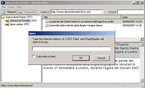 Open RSS Feed