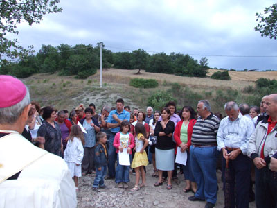 La posa della prima pietra della chiesa dedicata a San Casto