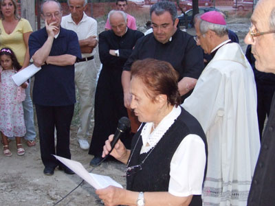 La posa della prima pietra della chiesa dedicata a San Casto