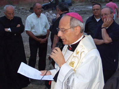 La posa della prima pietra della chiesa dedicata a San Casto