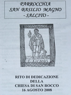 La copertina del libretto della cerimonia