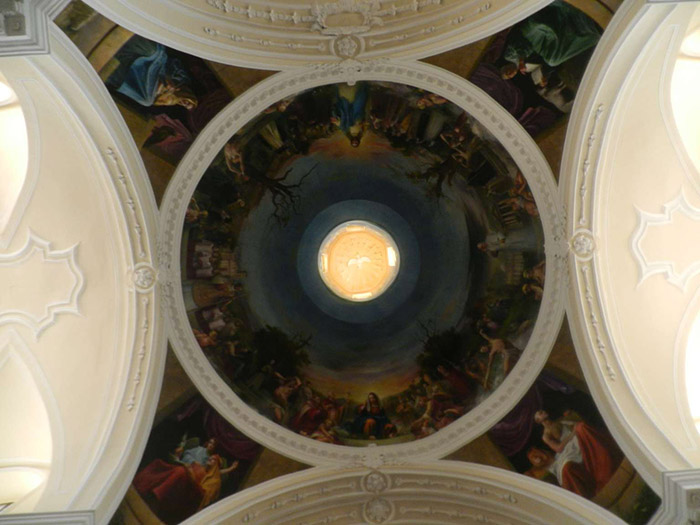 La cupola della Cattedrale di Trivento affrescata dal Maestro Claudio Sacchi