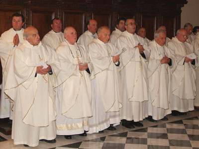 Alcuni sacerdoti della diocesi durante la Concelebrazione Eucaristica