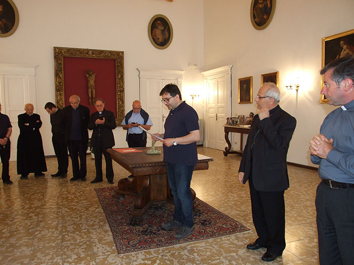 Il saluto della Curia al Vescovo Domenico Scotti