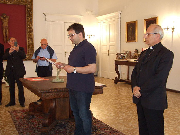 Il saluto della Curia al Vescovo Domenico Scotti