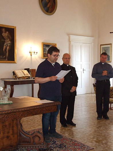 Il saluto della Curia al Vescovo Domenico Scotti