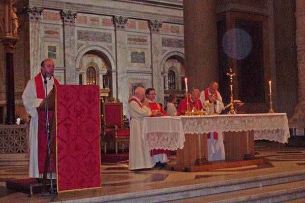 Un momento della celebrazione eucaristica.