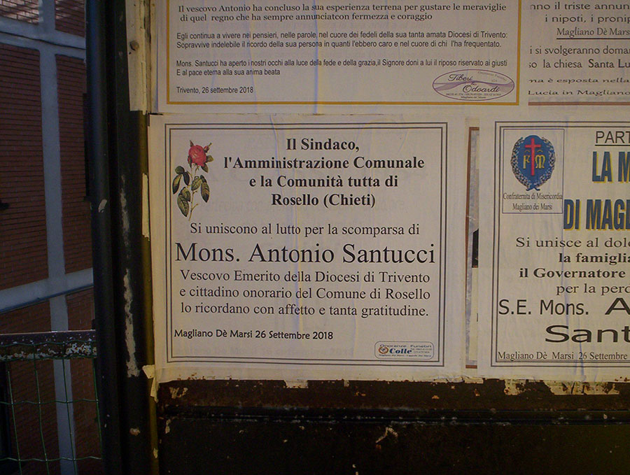 Il funerale di mons. Santucci