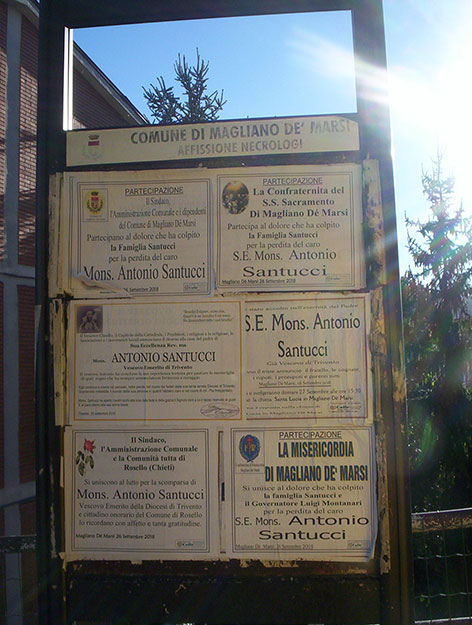 Il funerale di mons. Santucci