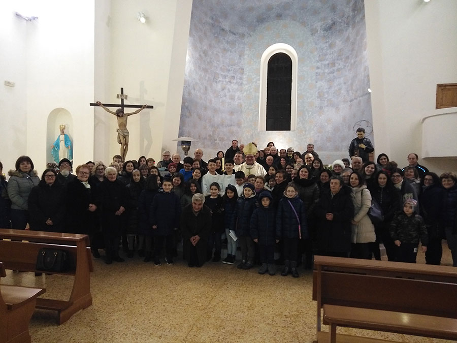 Il Vescovo Claudio in visita alla sua ex parrocchia di San Giovanni Bosc