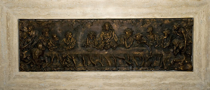 Paliotto in bronzo raffigurante l'ultima cena (Marcangeli)