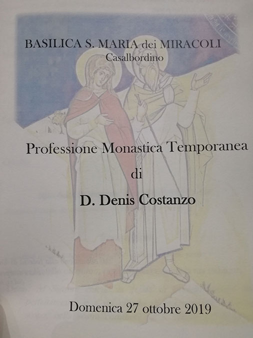 Le foto della Professione Religiosa di Don Denis Costanzo
