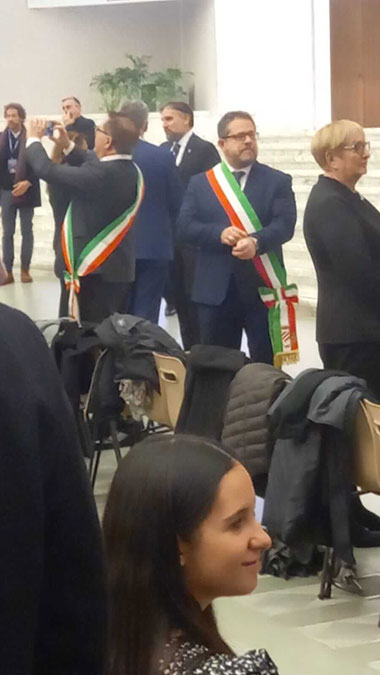 Le foto dell'udienza papale con il Comune di Rosello