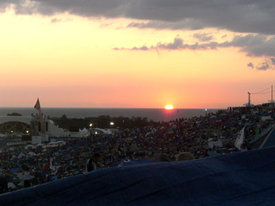 Il sole tramonta su Loreto