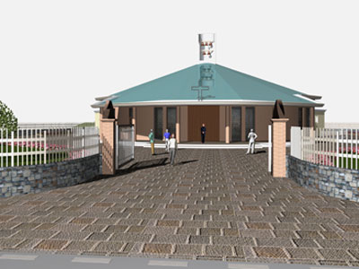 Un'immagine del progetto della chiesa dedicata a San Casto