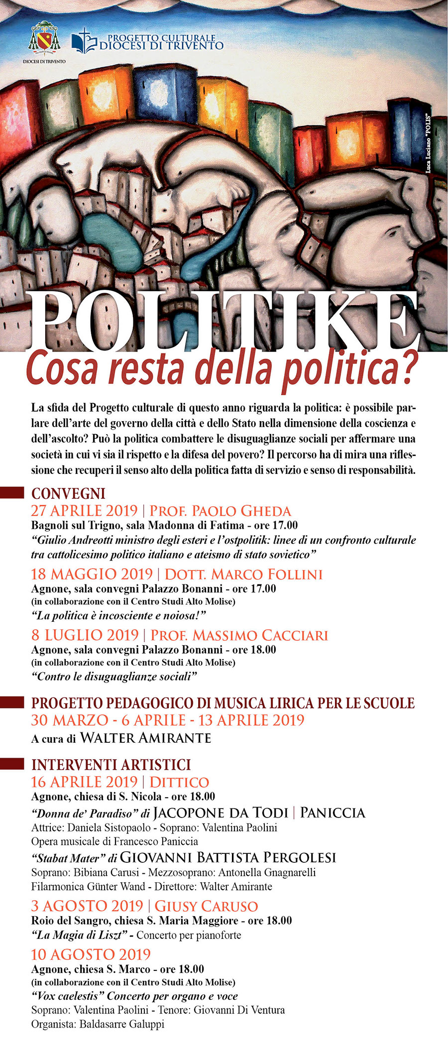 L'iniziativa 'Politike. Cosa resta della politica' del Centro Progetto Culturale della Diocesi di Trivento