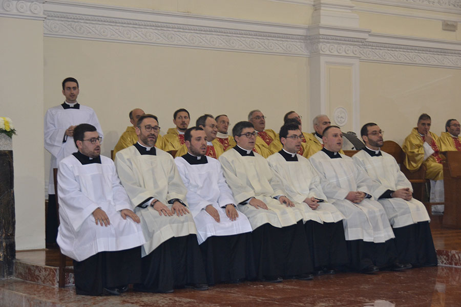 Una foto dei seminaristi celebrazione