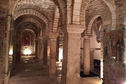 Una foto della cripta della Cattedrale di Trivento