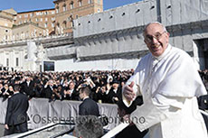 Papa Francesco all’udienza di mercoledì santo