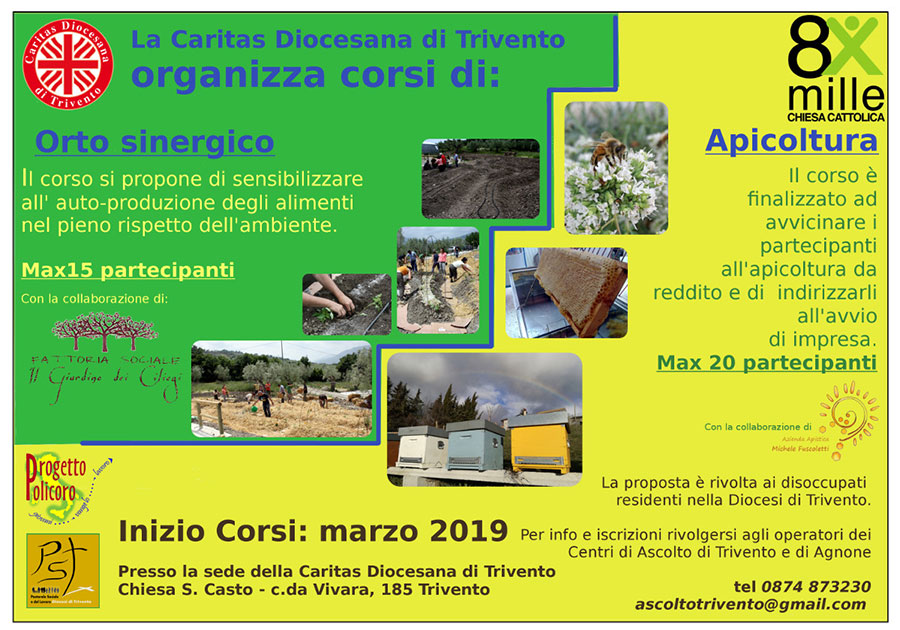 Manifesto dei due percorsi di formazione organizzati dalla Caritas di Trivento