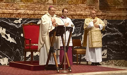Omelia di S.E.R. Mons Claudio Palumbo in occasione della Santa Messa alla Cattedra di San Pietro