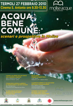 Convegno: “Acqua bene comune: scenari e prospettive in Molise”