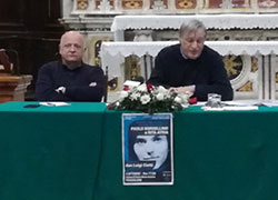 Un'immagine della conferenza con don Luigi Ciotti a Frosolone