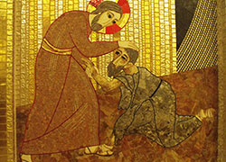 Mosaico Rupnik: Gesù guarisce il lebbroso